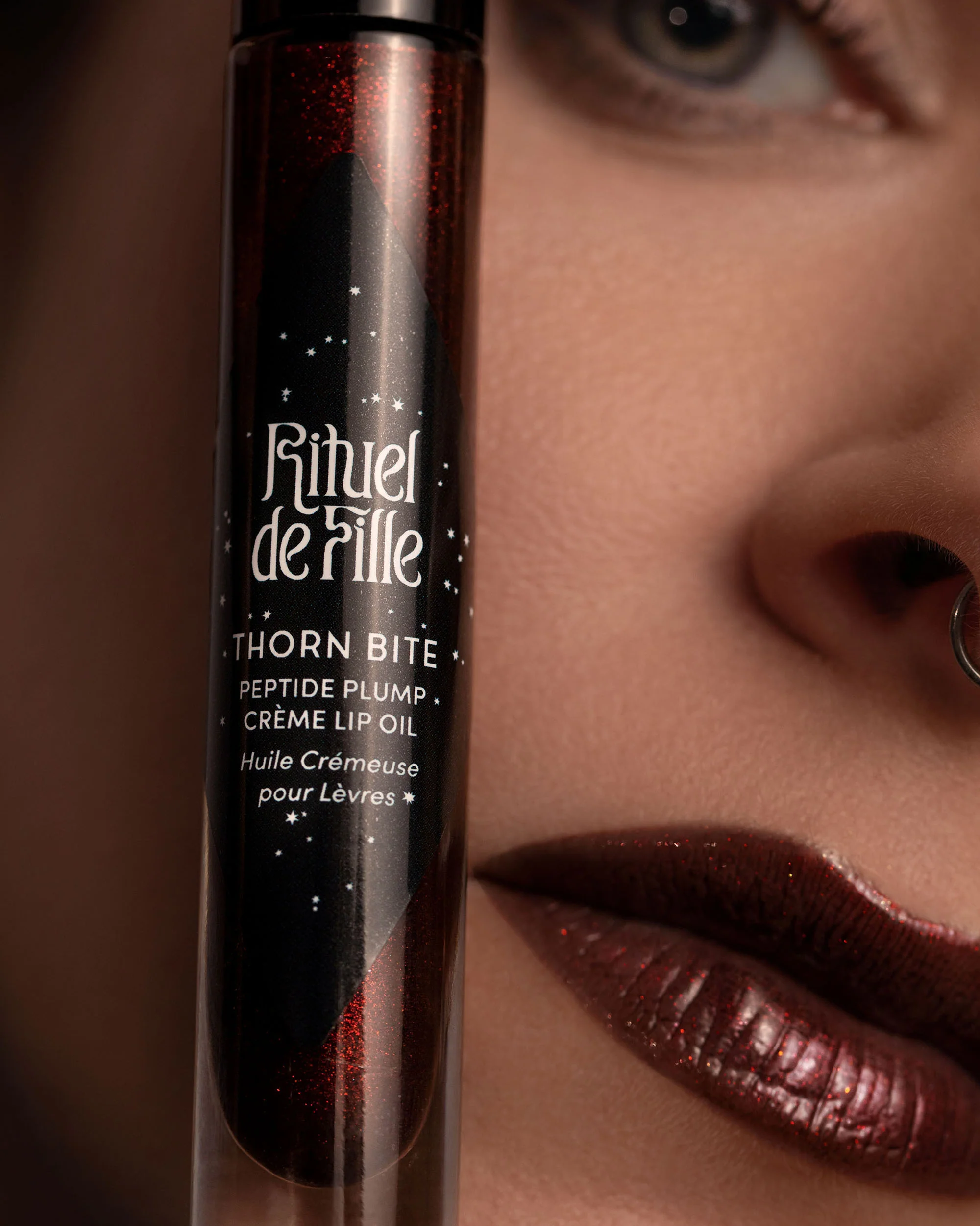 Thorn Bite Peptide Plump Crème Lip Oil: Night Flower - Image 3