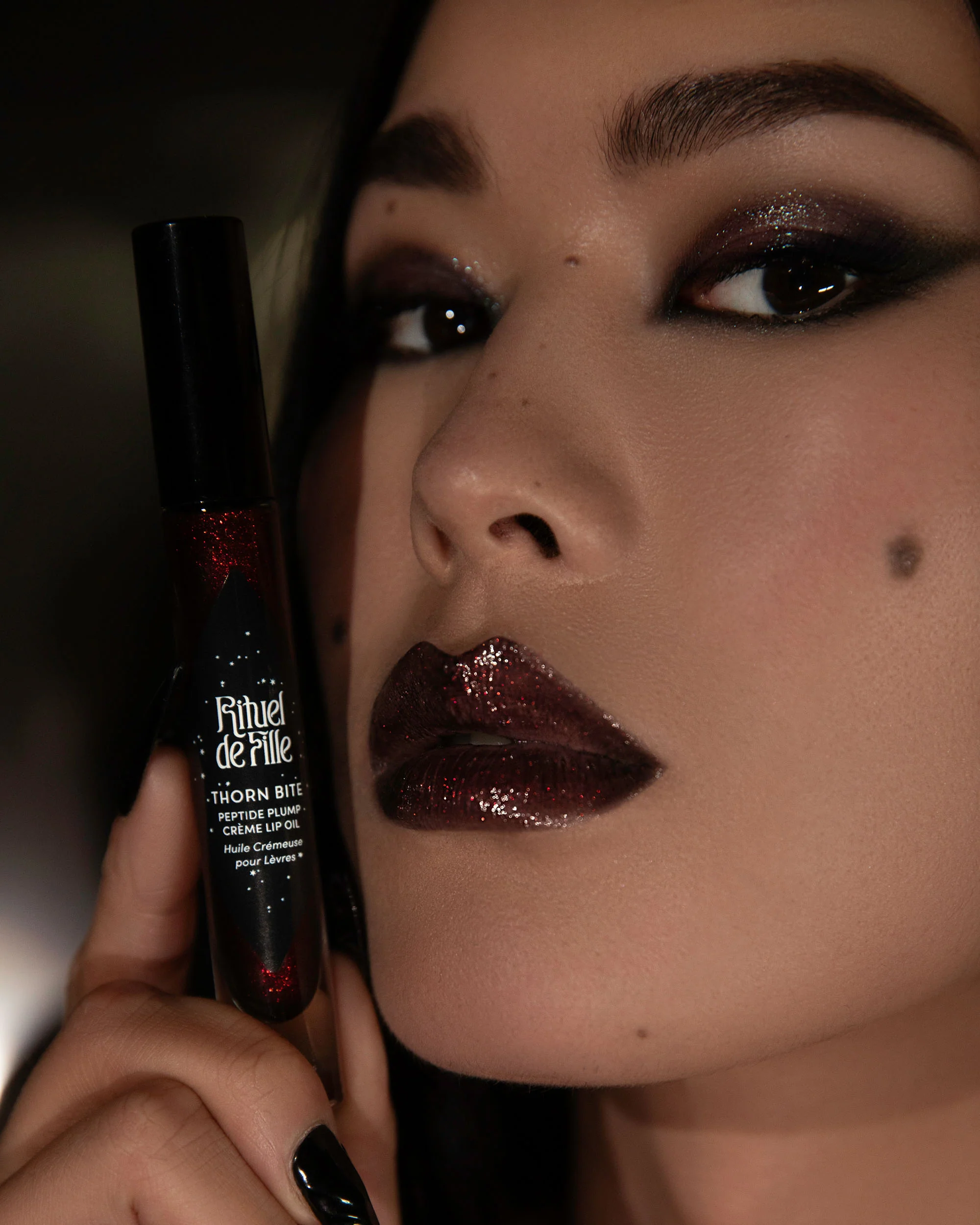 Thorn Bite Peptide Plump Crème Lip Oil: Night Flower - Image 2